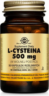 L - Cisteína L - Cisteína 500mg 30 Cápsulas SOLGAR